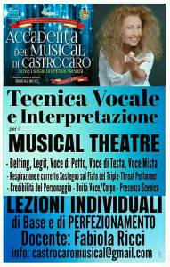 Foto LOCANDINA LEZIONI Canto INDIVIDUALI di BASE e PERFEZIONAMENTO